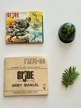 HASBRO 1964 GIJOE  Action Soldier Combat Helmet set.  Mint!!